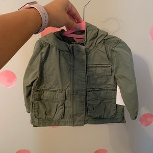 Olive green jean jacket